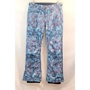 Roxy Pants Dry Flight 10K Snowboard Ski Womens size M Blue Insulated Lining Logo